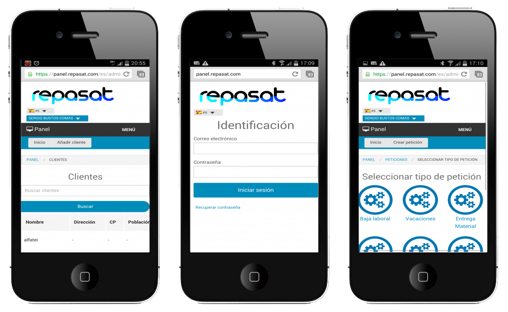 responsive gestión proyectos