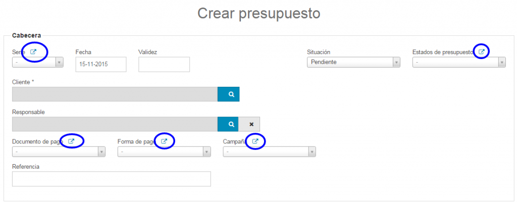 Link Tabla Auxiliar Creación Presupuestos