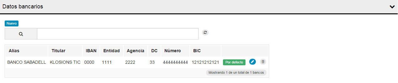 Repasat Datos Bancarios