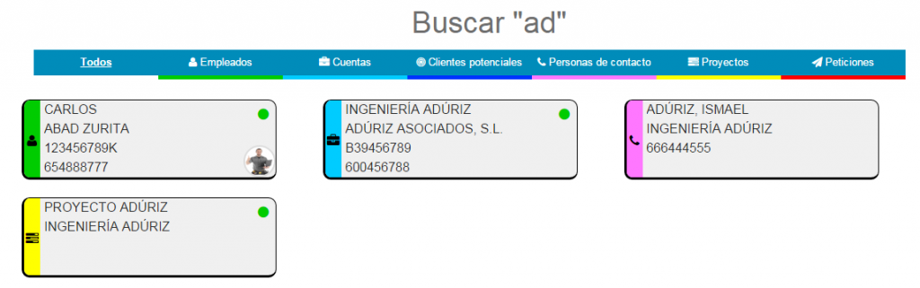 Resultado de busqueda