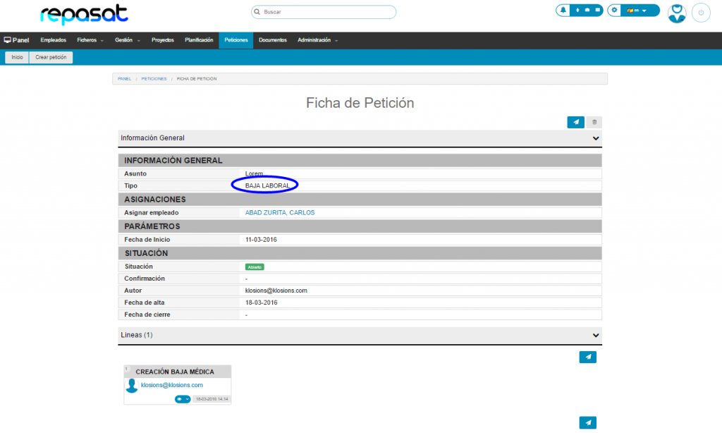 Repasat Workflow Ficha de peticion